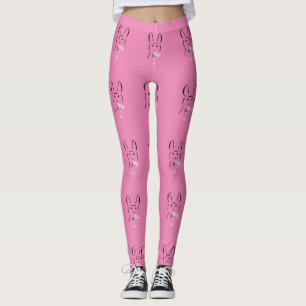 Legging Coelhinho Ascii bonito segurando martini Thunder_C