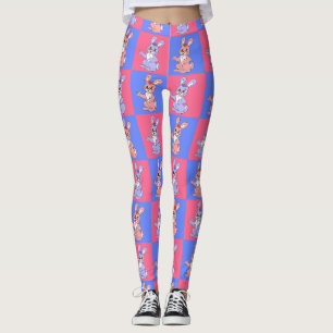 Legging Coelho Coelho Coelho Cozinhado Cawaii Azul Cor-de-
