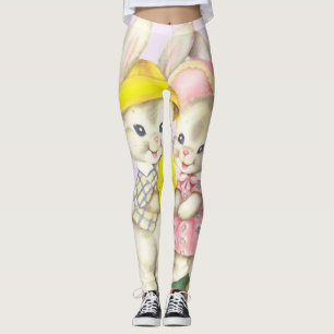 Legging Coelho de coelho da primavera Páscoa