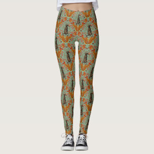 Legging Coelho do outono em verde claro