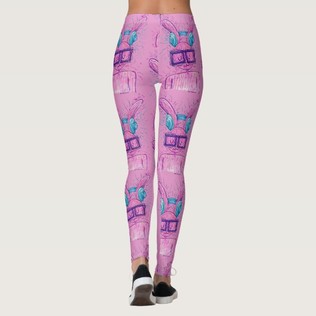 Legging Coelho Rosa Perdido na Música (Verso)