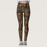 Legging Coelhos e flora florestal Leggens<br><div class="desc">Coelhos desenhados à mão e flora da floresta ferem cogumelos,  berianos e insetos</div>