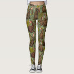 Legging Coelhos e flora florestal Leggens<br><div class="desc">Coelhos desenhados à mão e flora da floresta ferem cogumelos,  berianos e insetos</div>