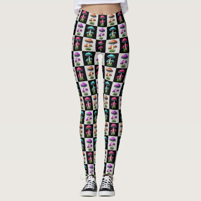Legging Cogumelo Geométrico Verificado (Frente)