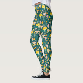 Legging Cogumelos Magos Borboletas Cachorro Caracóis Ladyb