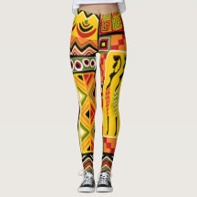 Colagem africana colorida do impressão do teste
