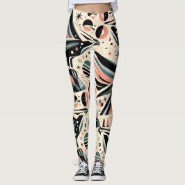 Legging Colagem Águia Atômica Padrão Geométrico
