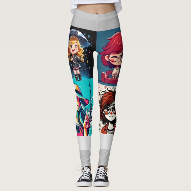 Legging Colagem de 4 Fotos Personalizada (Frente)