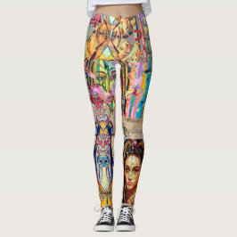 LEGGING COLAGEM DE DESIGNER DE RETRATO