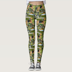 Legging Colagem de Fotos de Golfe,