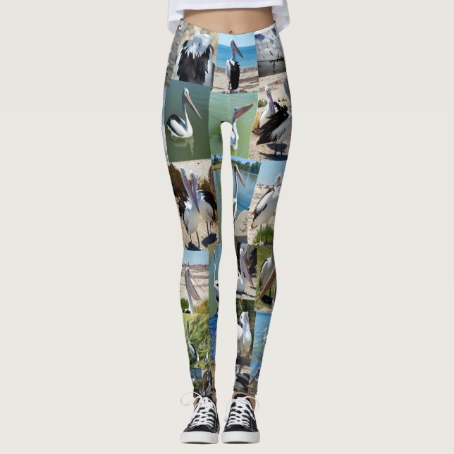 Legging Colagem de Fotos Pelicana, (Frente)