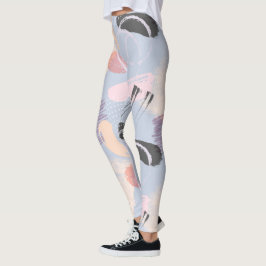 Legging Colagem de pincéis de cores pastosas legal