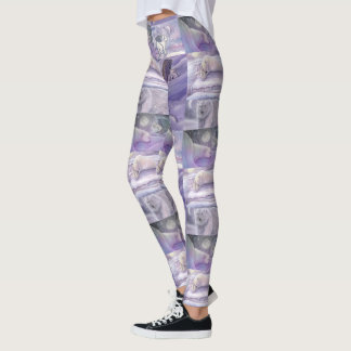 Legging Colagem de Urso Polar de Inverno