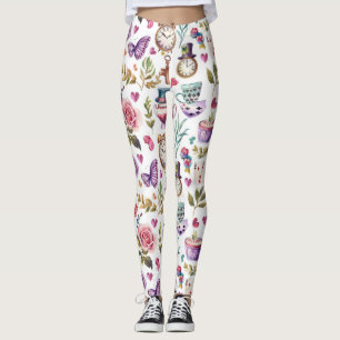 Legging Colagem Decoupage Vintage Alice no País das Maravi
