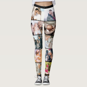 Legging Colagem Personalizada de Fotos Personalizada da Fa