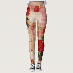 Legging Colagem Romântica de Rosa Vintage (6)