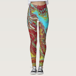 Legging Colar 1 Legenda Abstrato Azul Única