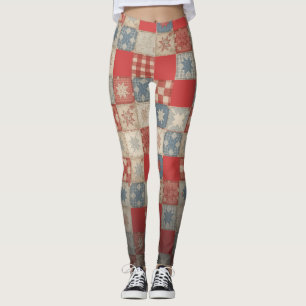 Legging Colcha de Memória Vintage Patchwork Cottagecore Ve