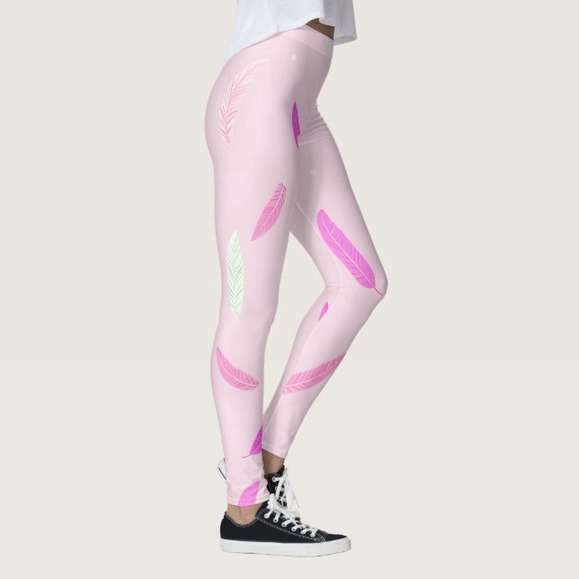 Legging Coleção Boho de Luxo com Penas na Moda (Direita)