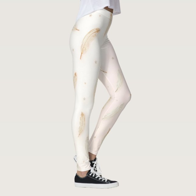 Legging Coleção Boho de Penas Modernas de Luxo (Direita)
