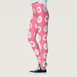 Legging Coleção de Amor de Coração Rosa Moderno