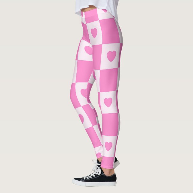 Legging Coleção de Amor Rosa Moderno do Coração (Esquerda)