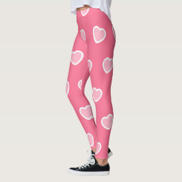 Legging Coleção de Dias de os namorados de Coração Moderno
