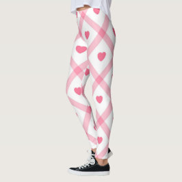 Legging Coleção de Dias de os namorados de Coração Rosa Tr