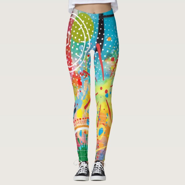Legging Coleção de Explosão de Cores (Frente)