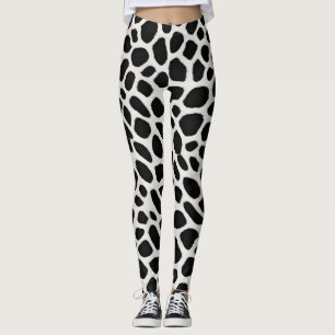 Legging Coleção de Leopardo Branco de Luxo Popular Elegant