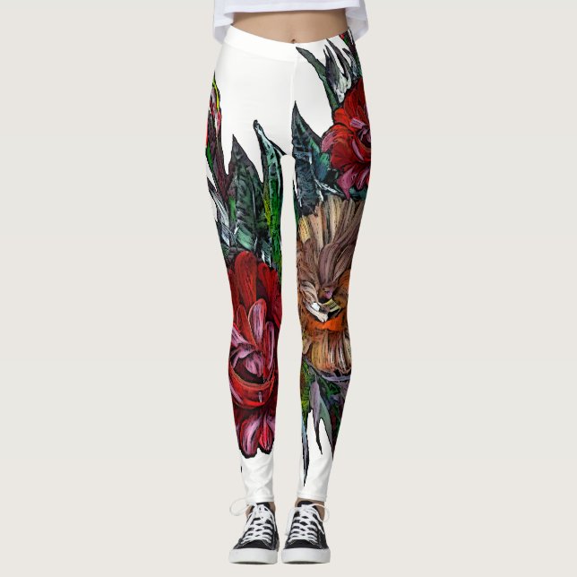 Legging COLEÇÃO de MATRYOSHKA, ARTE wearable (Frente)