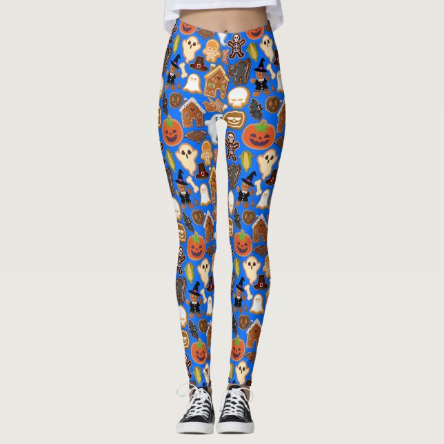 Legging Coleção de padrões B Blue BG (Frente)