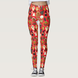 Legging Coleção de padrões B Red BG