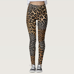 Legging Coleção Elegante Branca de Leopardo Moderno de Lux