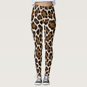 Legging Coleção Elegante de Leopardo Branco Trendy Luxury
