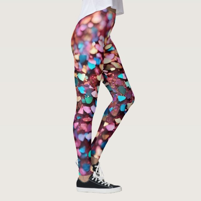 Legging Coleção Holográfica de Tendência Opal da Glitter (Direita)