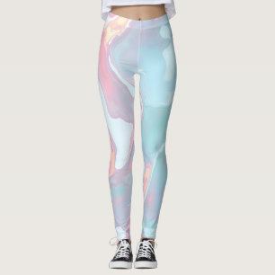 Legging Coleção Luxo Rosa Moderno Bege Suave Dourado Verde
