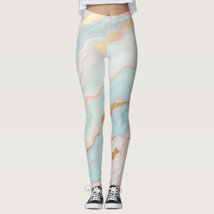 Legging Coleção Rosa Bege Luxuoso Dourado Popular Mint