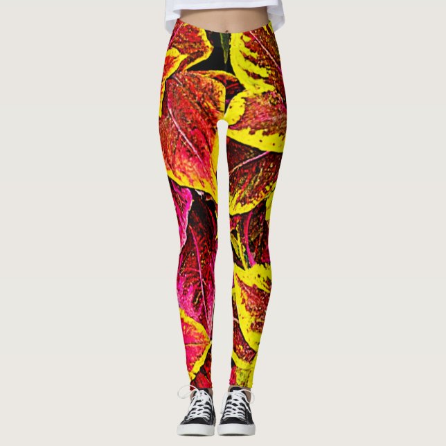 Legging Coleus Leaf Burst Design (Frente)