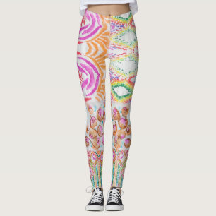 Legging Colheita de abstrato, padrão de coloração de grava