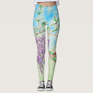 Legging Colibri e glicínias