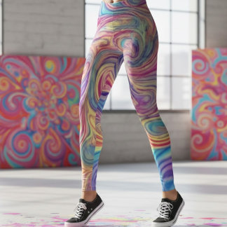 Legging Color Swirls