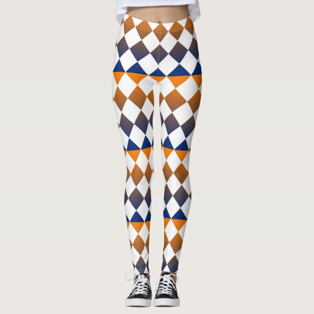 Legging Colorful Checker Diamond Pattern (Frente)