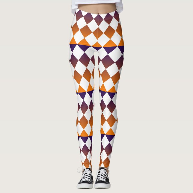 Legging Colorful Checker Diamond Pattern (Frente)
