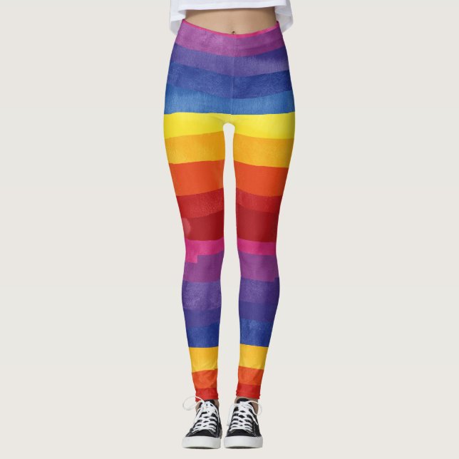 Legging Colorful Love Stripes (Frente)
