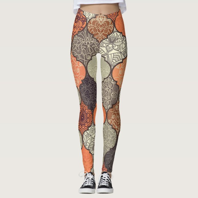 Legging Colorful Mandala: Patchwork Islâmica Sem Olhos. (Frente)