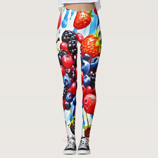 Legging Colorida Berry Fiesta Design (Frente)