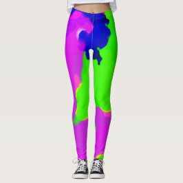 Legging Colorida de Colorção de Tinta Digital