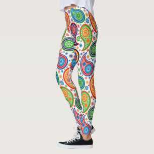 Legging Colorida Vintage Paisley Pattern