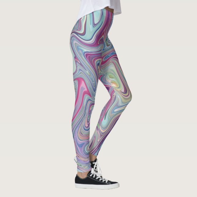 Legging Colorida Wilde Marble Swirls (Direita)